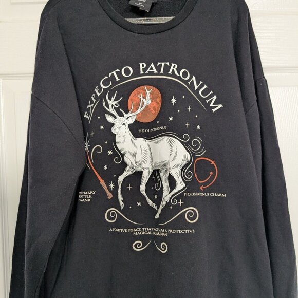 Wizarding World of Harry Potter Sweatshirt Adult Size Large Expecto Patronum - Picture 2 of 9
